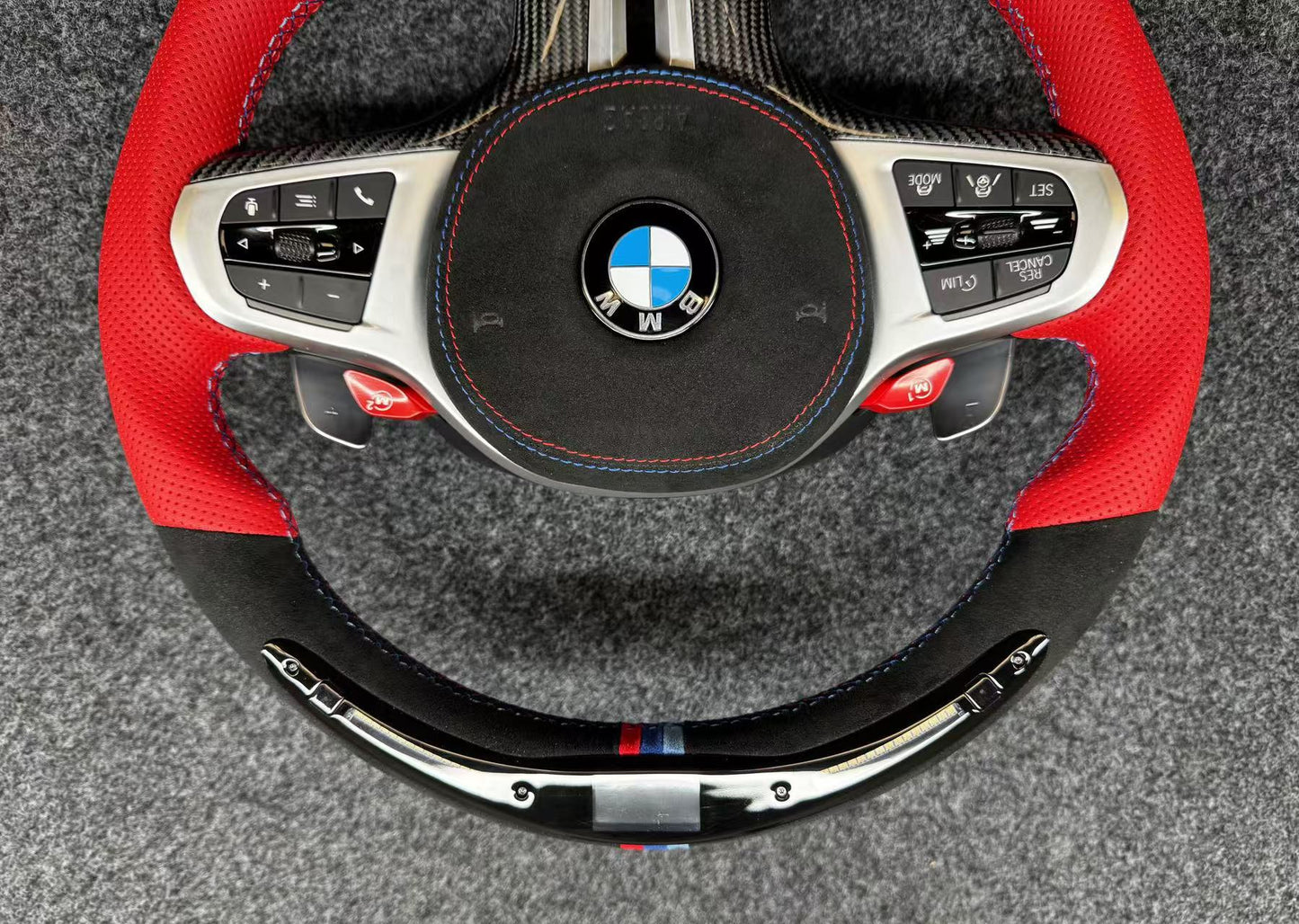 BMW Steering Wheel for G Chassis LED Sports Style Suede M1M2 Sports Mode