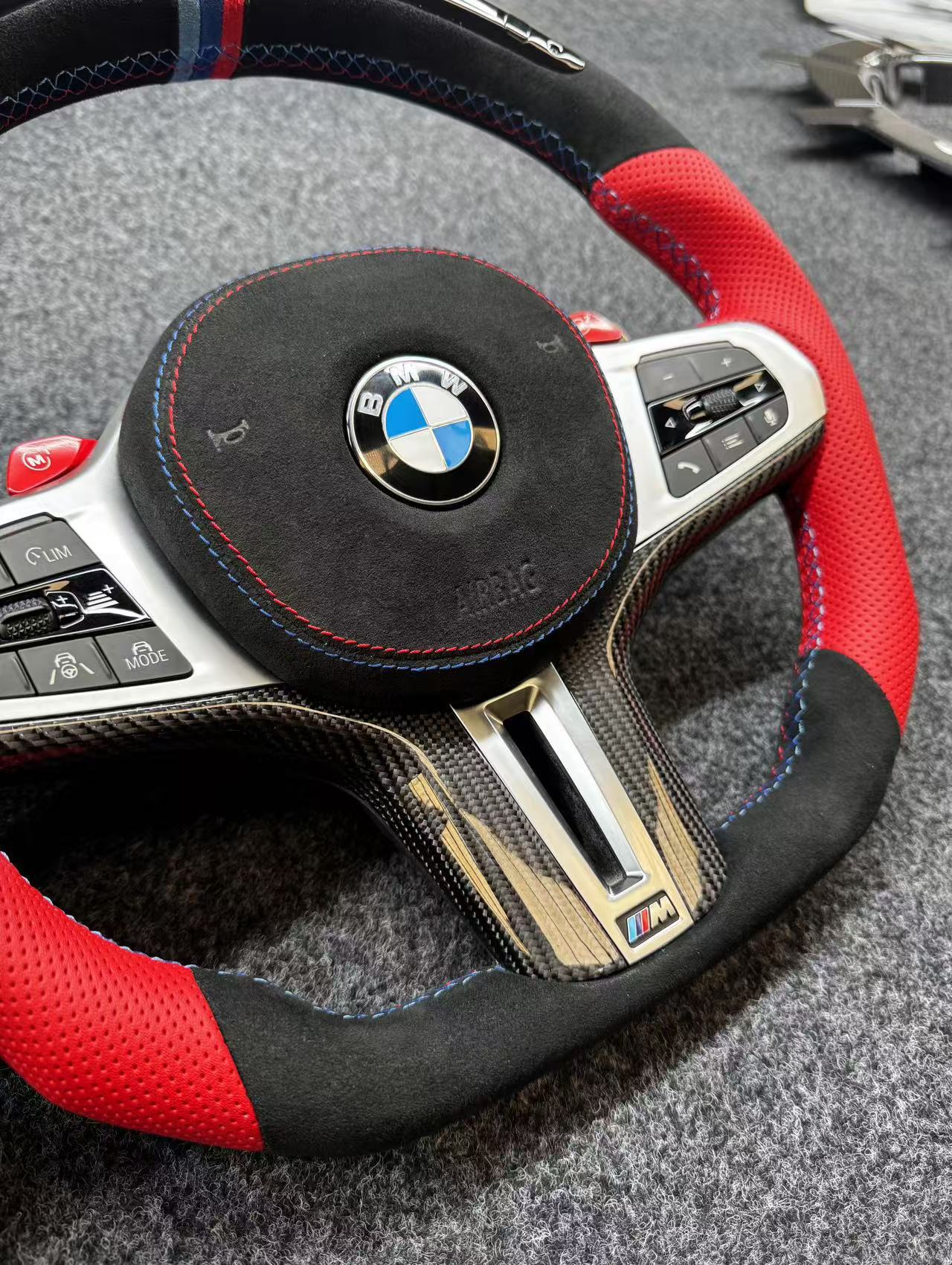 BMW Steering Wheel for G Chassis LED Sports Style Suede M1M2 Sports Mode