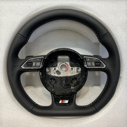 Flat Bottom Multi-function Steering Wheel Assembly Applicable To Audi A6l A4L Q5 A5A7 Q7A8 Old Model Modified Into New