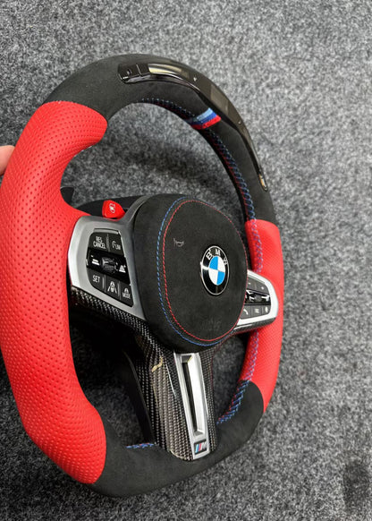 BMW Steering Wheel for G Chassis LED Sports Style Suede M1M2 Sports Mode