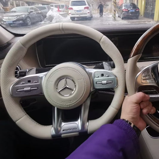 AMG Carbon Fiber Car Steering Wheel Suitable for Mercedes-Benz Old Model Upgrade New Modification S-class New S/C/EG Class