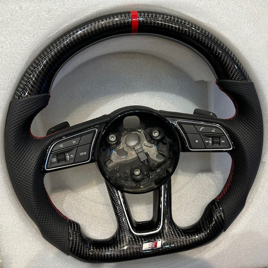 Carbon Fiber Steering Wheel Assembly Interior Parts Suitable for Audi A4L A5 A6Lq3Q5L RS5 A7Q2L Q7TT