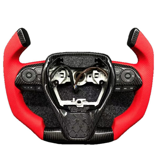 Carbon Fiber Racing F1 Style Steering Wheel Horn Style Suitable for Toyota Camry