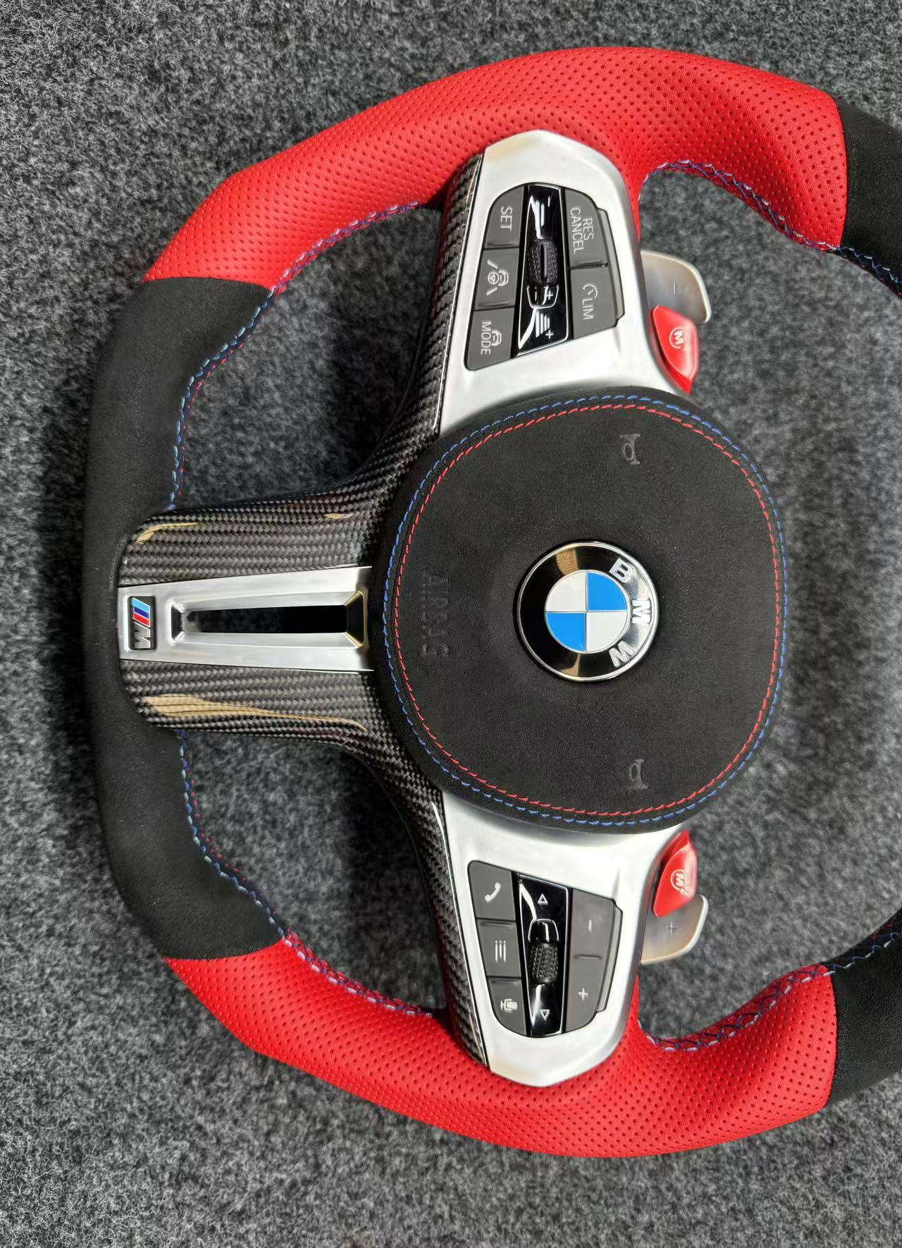 BMW Steering Wheel for G Chassis LED Sports Style Suede M1M2 Sports Mode